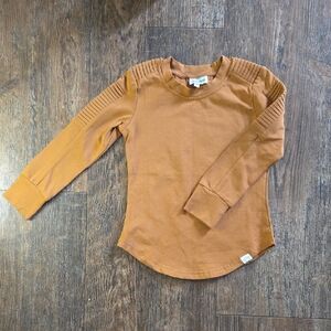 Posh Kiddos Tan Long Sleeve Kids Tee